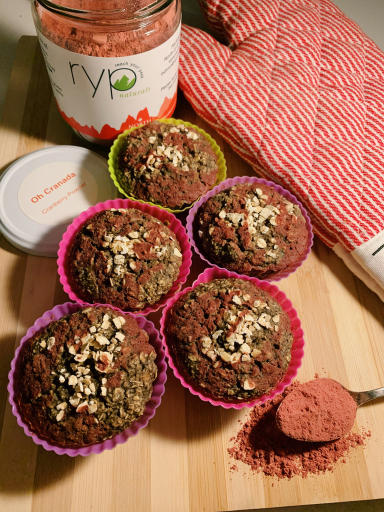 RYP Healthy Cranberry Oat Muffins